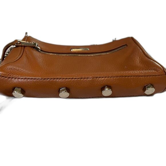 Rebecca Minkoff Handbag Caramel Multi-Zipper Chain Crossbody Strap Edgy Boho - Picture 5 of 8